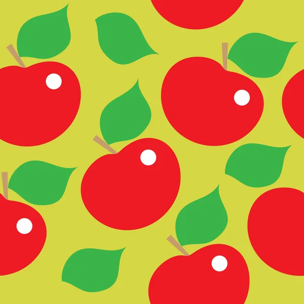 无缝模式的红苹果 — 图库矢量图片