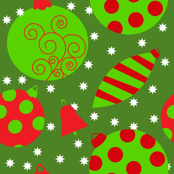 Textura perfecta con juguetes de Navidad — Vector de stock