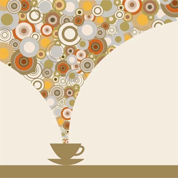 Kort med väldoftande kaffe — Stock vektor