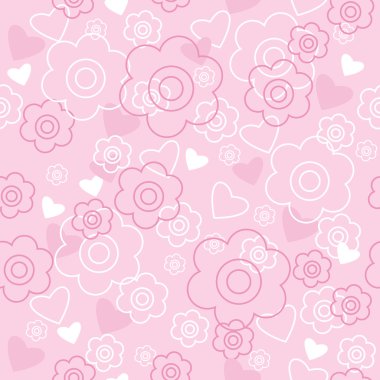 Çiçekler ve yapraklarla kusursuz desen