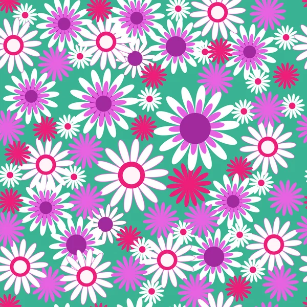Pattern with flowers and herbs — Stock Vector
