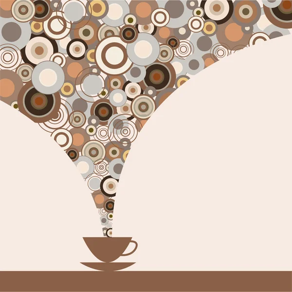 Den eleganta utformningen av koppen kaffe — Stock vektor