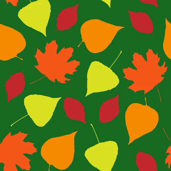 Papier peint sans couture de feuilles d'automne — Image vectorielle