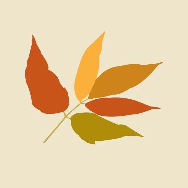 Sonbahar ağaç dalı — Stok Vektör