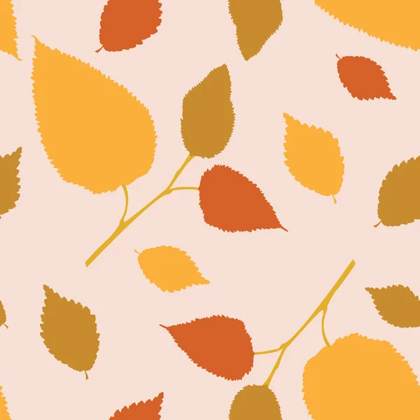Sömlös bakgrund med höstens grenar — Stock vektor