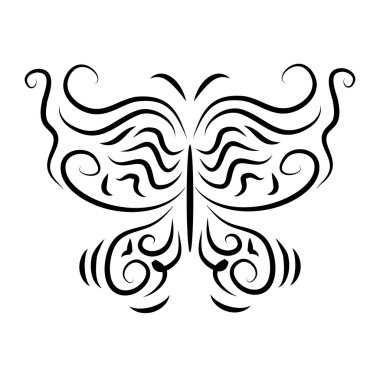 stilize şık dekoratif kelebek ayır