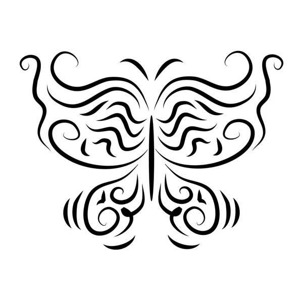 Stylisé papillons décoratifs élégants isoler — Image vectorielle
