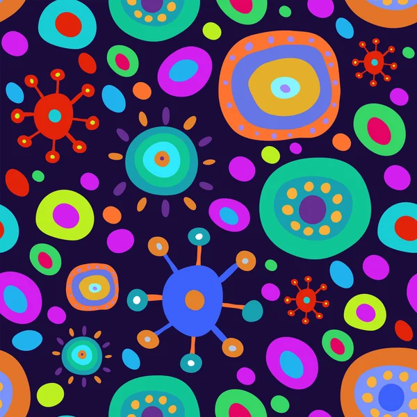 Patrón sin costura abstracto con figuras de colores — Vector de stock