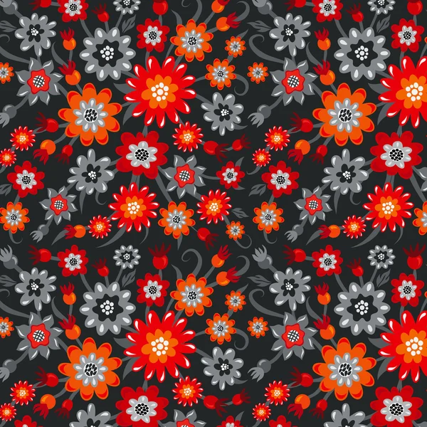 Seamless pattern with flowers — Stock Vector