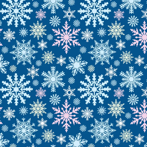 Seamless snowflake pattern — Stock Vector