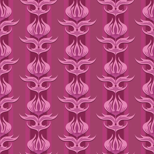 Pink Floral Seamless Pattern — Stock Vector