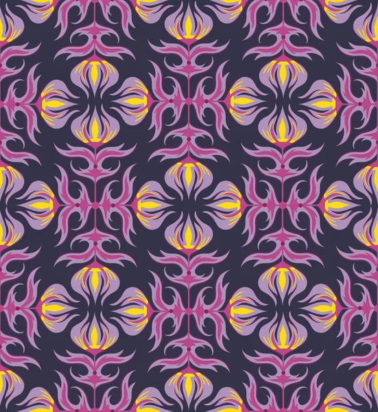 花飾り付きのシームレスなパターン — ストックベクタ