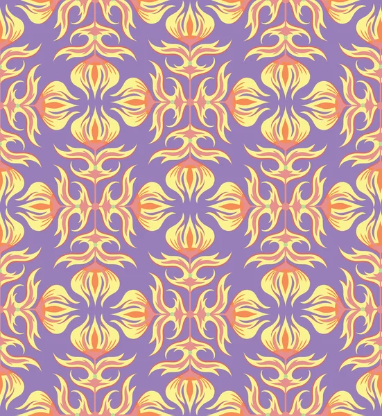 花飾り付きのシームレスなパターン — ストックベクタ