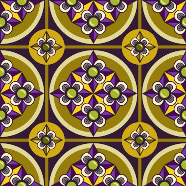 Menekşe çiçek desenle sorunsuz süsleme