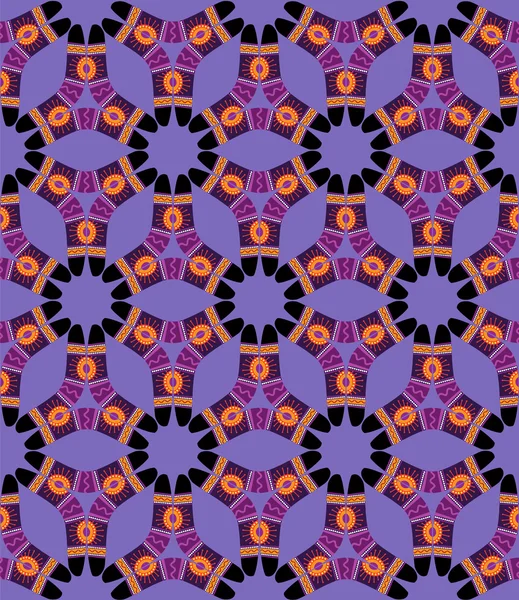 紫色の背景にブーメランのシームレスなパターン — ストックベクタ