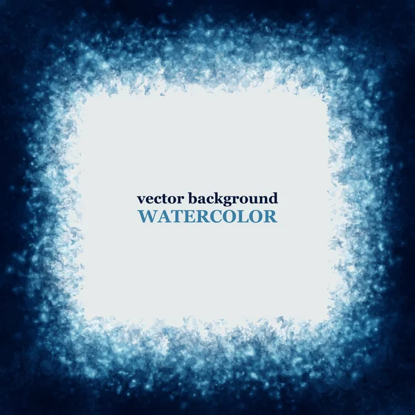 Abstrakte blaue Aquarell Hintergrund. Vektorillustration. — Stockvektor