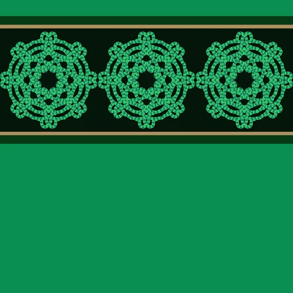 Tarjeta con círculo verde tarjeta de ornamento abstracto — Archivo Imágenes Vectoriales