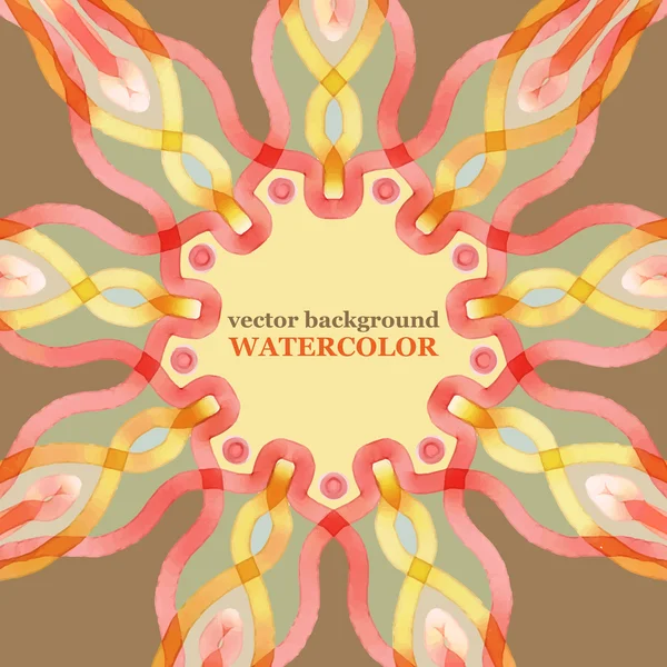 Abstract watercolor ornamental background. Vector illustration. — Stock Vector