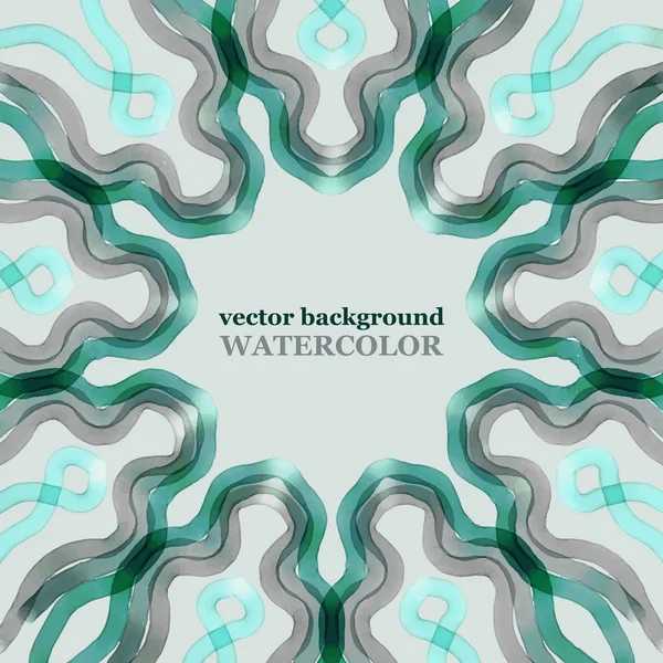 Abstract watercolor ornamental background. Vector illustration. — Stock Vector