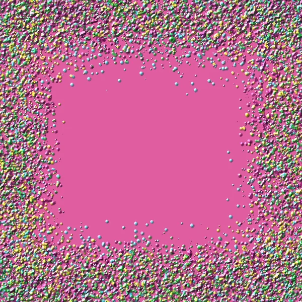 Абстрактный розовый фон с красочными гранулами. Векторная иллюстрация . Стоковый вектор