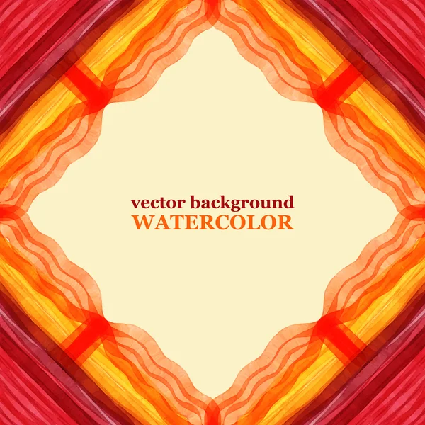 Watercolor red and orange background — Stock Vector