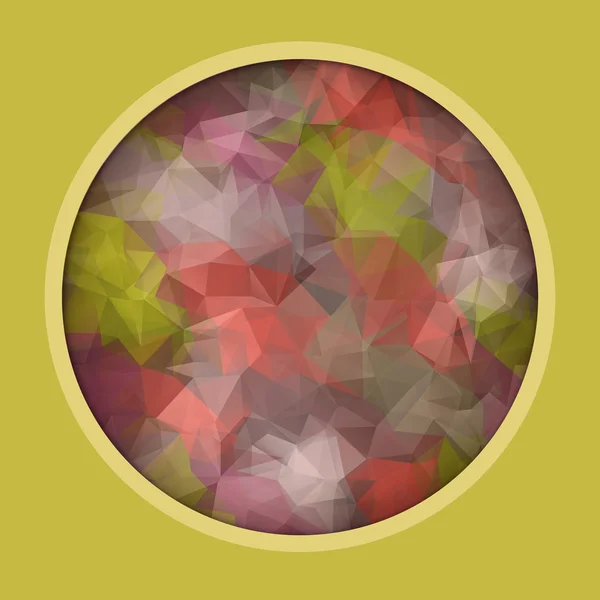 Banner Grunge Lingkaran abstrak dengan tekstur segitiga. Vektor Illus - Stok Vektor