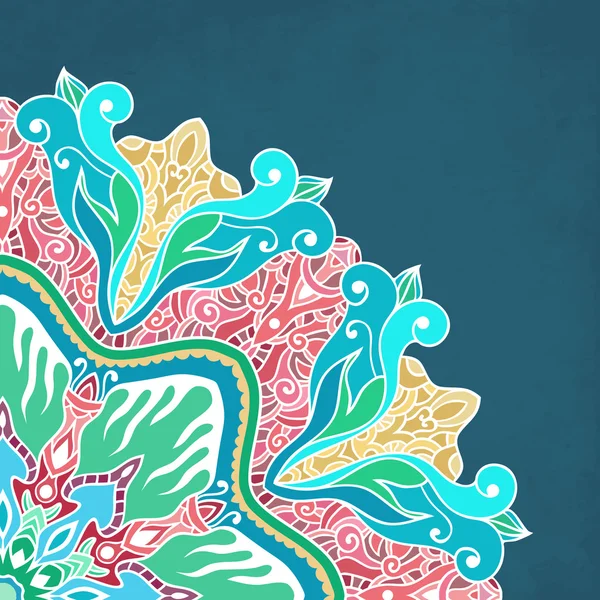 Adorno floral de encaje, patrón de tapete ornamental. Vector Illustrat — Archivo Imágenes Vectoriales