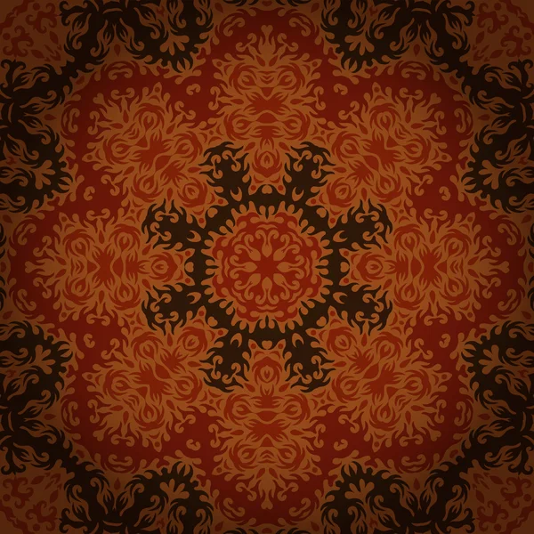 Lace circle oriental ornament, ornamental doily pattern on brown Royalty Free Stock Vectors