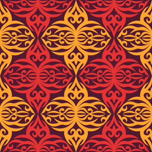 赤とオレンジのシームレスなパターン — ストックベクタ