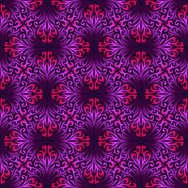 Menekşe Dikişsiz dekoratif desen