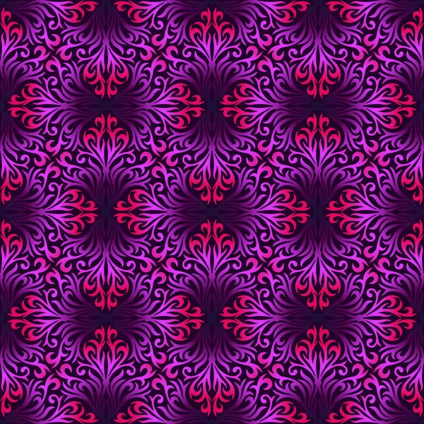 Violet Seamless Ornamental Pattern — Stock Vector