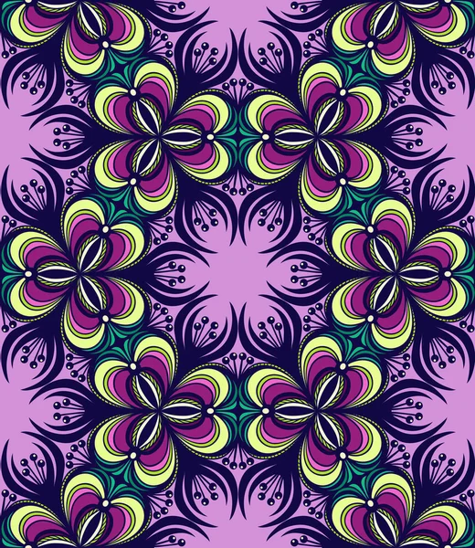 Grafische naadloze bloemmotief. abstracte achtergrond. — Stockvector