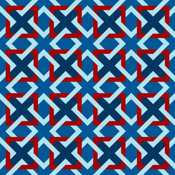 Geometric Square Seamless Pattern. Latar belakang dekoratif . - Stok Vektor