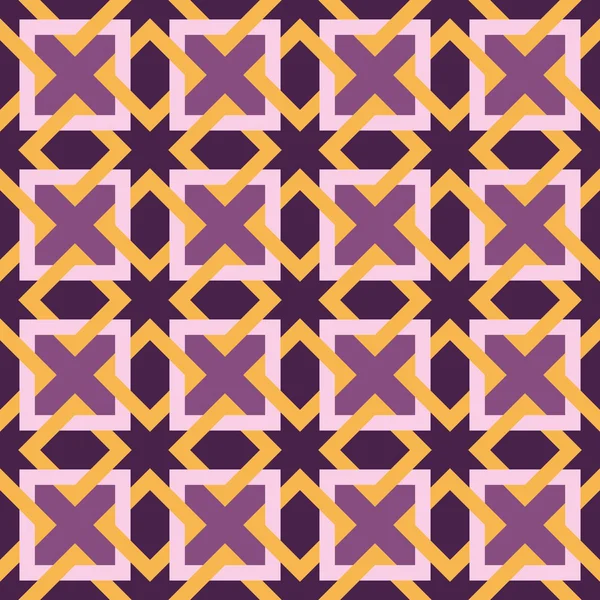 幾何学的な正方形のシームレスなパターン。装飾的な背景. — ストックベクタ