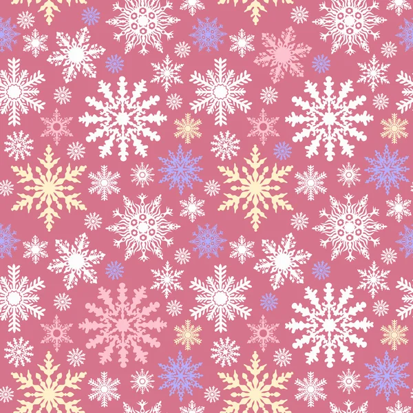 Snowflake padrão sem costura. Fundo de inverno . — Vetor de Stock