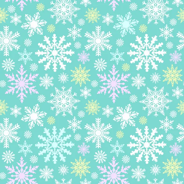 Snowflake seamless pattern. Winter background. Stock Vector