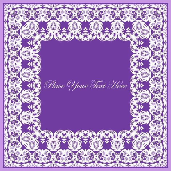 Lace vector vierkante frame. decoratief element voor uitnodigingen en — Stockvector