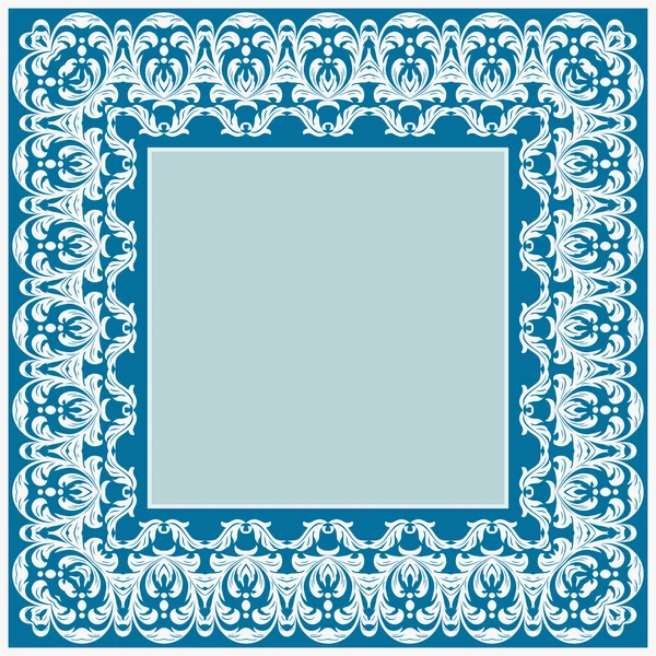 Quadro quadrado vetorial floral. Elemento decorativo para convites um — Vetor de Stock