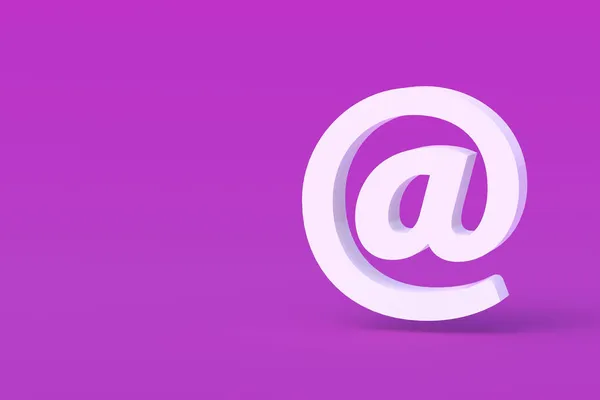 Email Signe Symbole Sur Fond Velours Violet Accès Internet Courrier — Photo