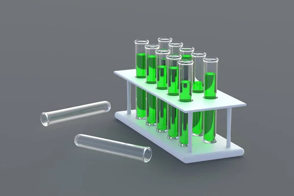 Test Tubes Liquid Holder Scientific Experiments Development Vaccines Drugs Medical — Stock Photo, Image