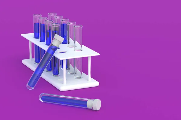 Test Tubes Liquid Holder Scientific Experiments Development Vaccines Drugs Medical — Stock Photo, Image