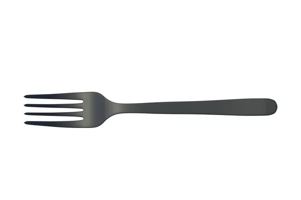 Fork Isolated White Background Top View Render — Stock Photo, Image