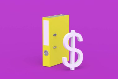 Finansal işlemleri belgeliyorum. Bankacılık gizliliği. Ticari bilgi. Ekonomik strateji. Finansal rapor. Denizaşırı hesapların listesi. Dolar sembolü ve kağıt klasörü. Uzayı kopyala 3d hazırlayıcı