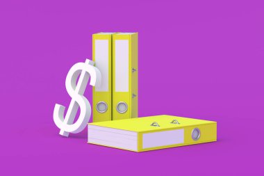 Finansal işlemleri belgeliyorum. Bankacılık gizliliği. Ticari bilgi. Ekonomik strateji. Finansal rapor. Denizaşırı hesapların listesi. Dolar sembolü ve kağıt klasörü. Uzayı kopyala 3d hazırlayıcı