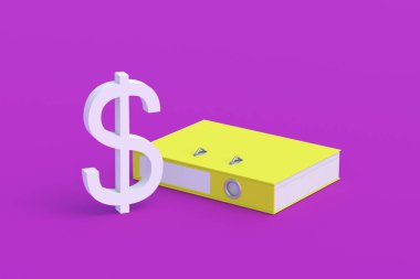 Finansal işlemleri belgeliyorum. Bankacılık gizliliği. Ticari bilgi. Ekonomik strateji. Finansal rapor. Denizaşırı hesapların listesi. Dolar sembolü ve kağıt klasörü. Uzayı kopyala 3d hazırlayıcı