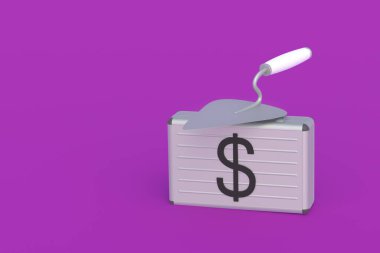 İnşaat malzemeleri inşaatı. İnşaata yatırım. İnşaatçılar için maaş artışı talep et. Enstrüman satışı. İnşaat şirketleri için ucuz krediler. Para çantası ve mala. 3d hazırlayıcı