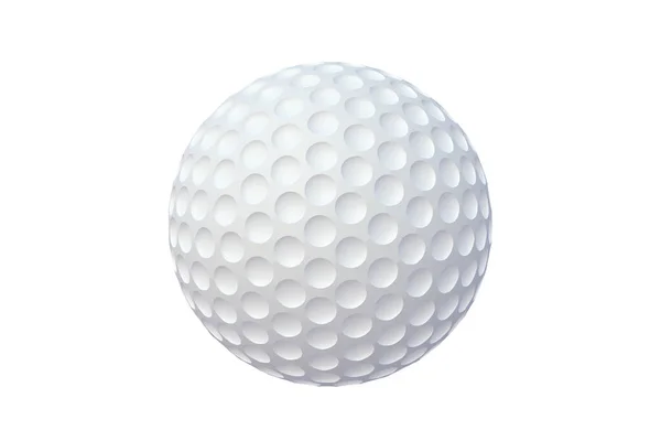 Golfbal Geïsoleerd Witte Achtergrond Knippad Renderen — Stockfoto