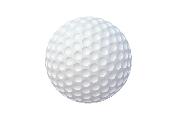 Bola Golfe Isolada Fundo Branco Abrir Caminho Renderização — Fotografia de Stock