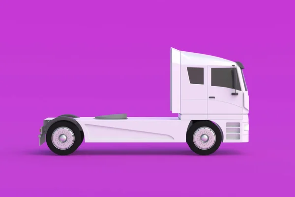 Truck Violet Background Transport Company Transportation Heavy Loads Delivery Service — Foto de Stock