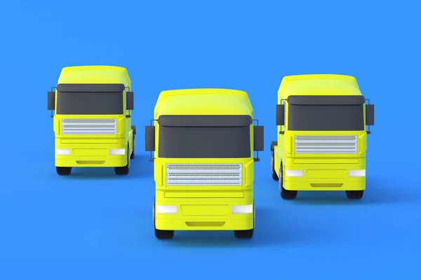 Trucks Blue Background Transport Company Transportation Heavy Loads Delivery Service — Stock Fotó